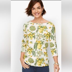 Talbots Lemon Tee NWOT
